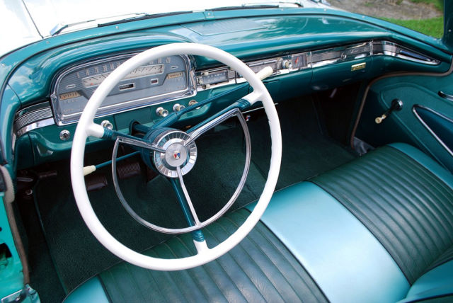 1959 Turquoise & White Ford Galaxie Convertible