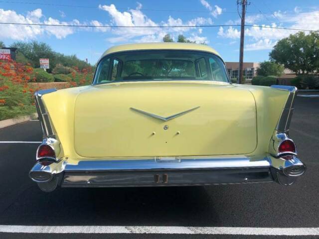 1957 Yellow Chevrolet Bel Air/150/210 Coupe