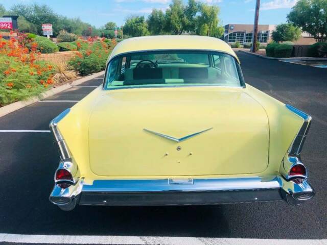 1957 Yellow Chevrolet Bel Air/150/210 Coupe