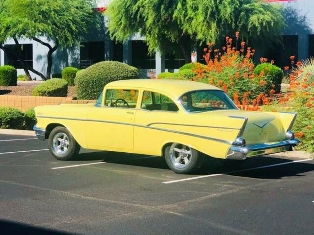 1957 Yellow Chevrolet Bel Air/150/210 Coupe