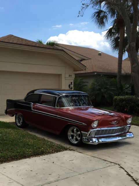 1956 Copper and Black Chevrolet Bel Air/150/210 Sedan
