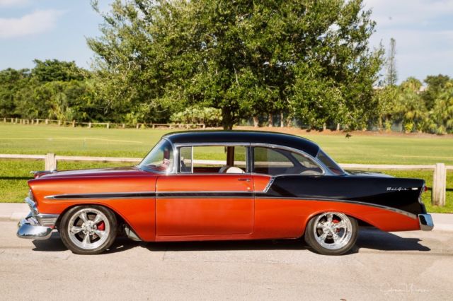 1956 Copper and Black Chevrolet Bel Air/150/210 Sedan