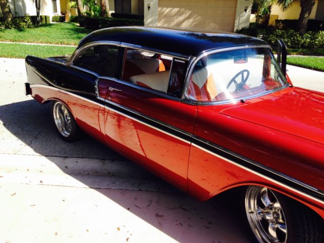 1956 Copper and Black Chevrolet Bel Air/150/210 Sedan