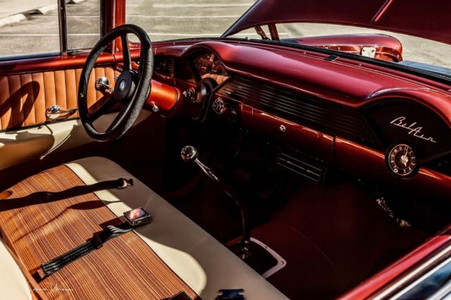 1956 Copper and Black Chevrolet Bel Air/150/210 Sedan