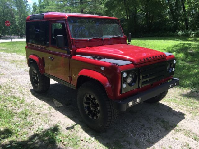 1991 Red Land Rover Defender