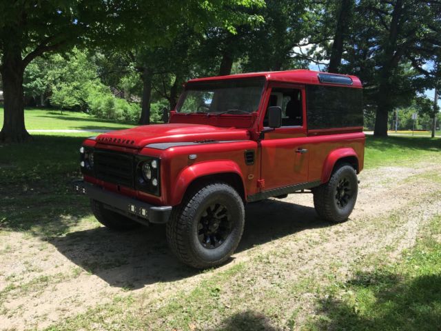 1991 Red Land Rover Defender