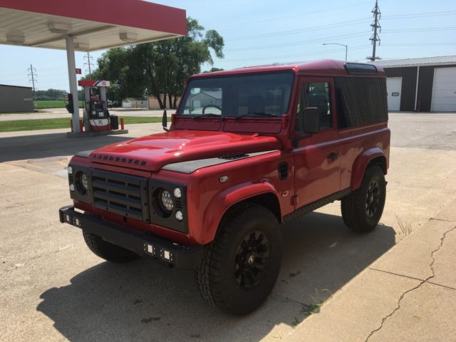 1991 Red Land Rover Defender