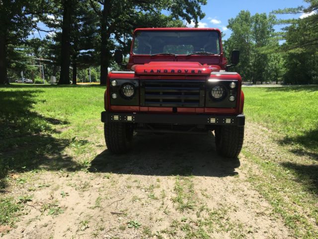 1991 Red Land Rover Defender