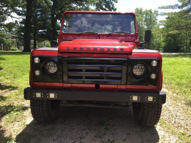 1991 Red Land Rover Defender