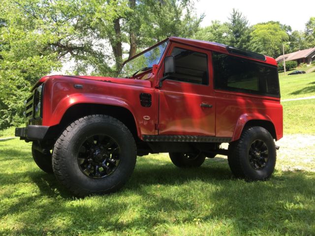 1991 Red Land Rover Defender