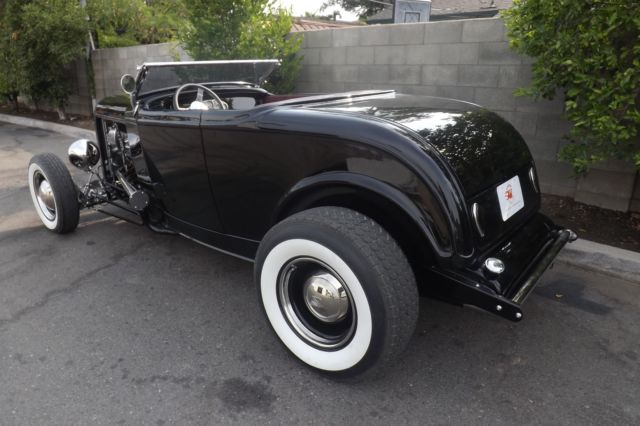1932 Black Ford Highboy Roadster Convertible