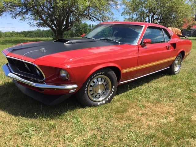 1969 Candy Apple Red Ford Mustang 2 door