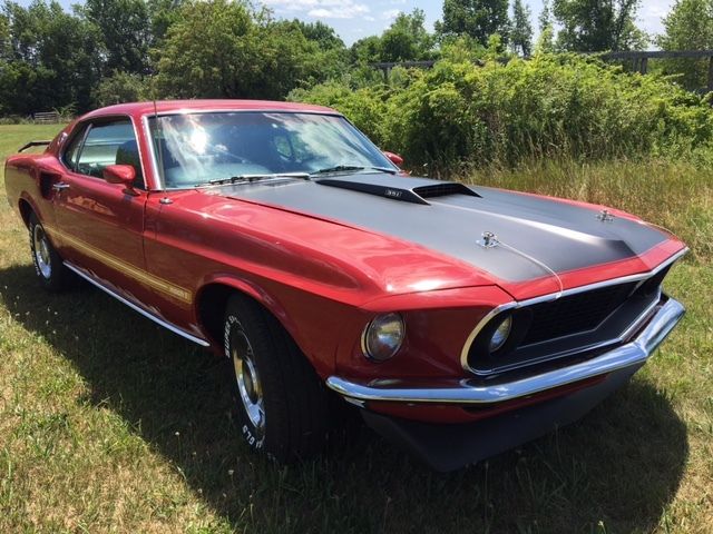 1969 Candy Apple Red Ford Mustang 2 door