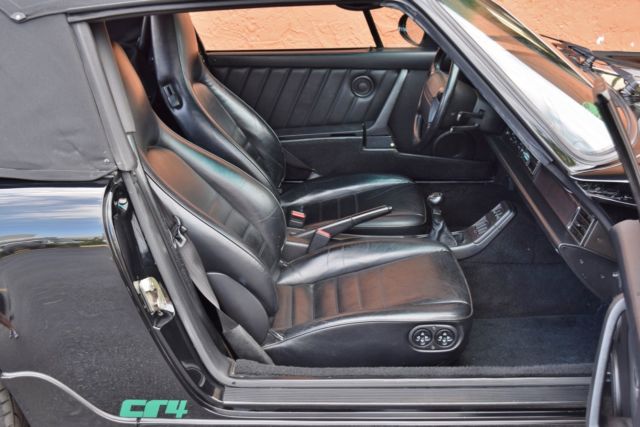 1990 Black Porsche 911 Convertible