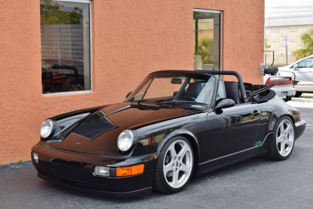 1990 Black Porsche 911 Convertible