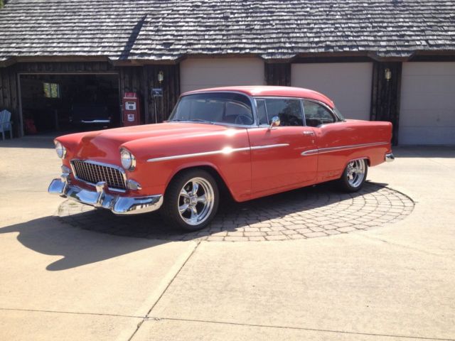 1955 Red Chevrolet Bel Air/150/210 Coupe