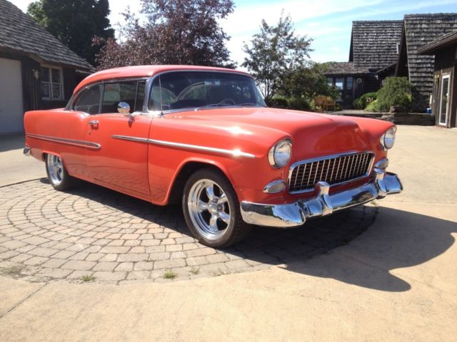 1955 Red Chevrolet Bel Air/150/210 Coupe