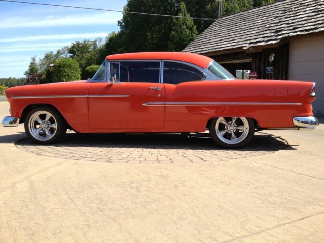 1955 Red Chevrolet Bel Air/150/210 Coupe