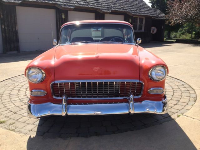 1955 Red Chevrolet Bel Air/150/210 Coupe