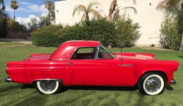 1955 Red Ford Thunderbird Convertible