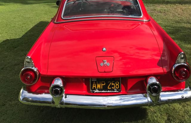 1955 Red Ford Thunderbird Convertible