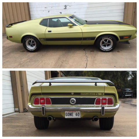1973 Green Gold Metallic Paint Ford Mustang