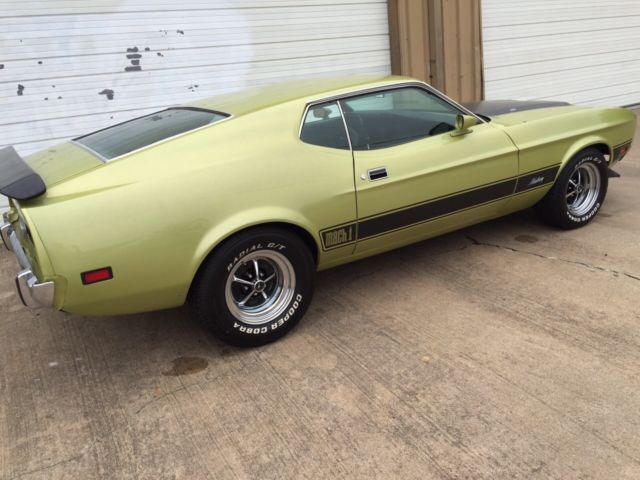 1973 Green Gold Metallic Paint Ford Mustang