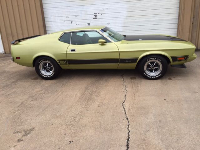 1973 Green Gold Metallic Paint Ford Mustang