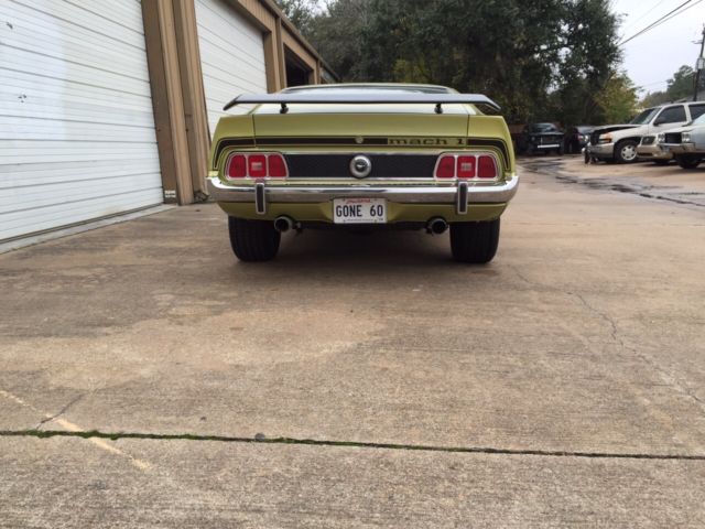 1973 Green Gold Metallic Paint Ford Mustang