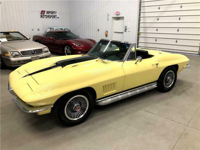 1967 Yellow Chevrolet Corvette Convertible