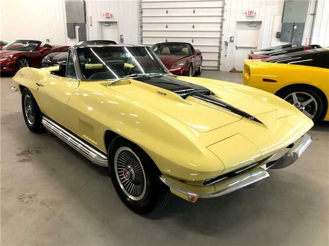 1967 Yellow Chevrolet Corvette Convertible