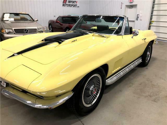 1967 Yellow Chevrolet Corvette Convertible