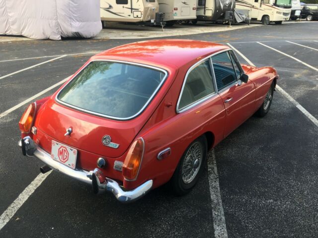 1974 Red MG MGB GT Coupe