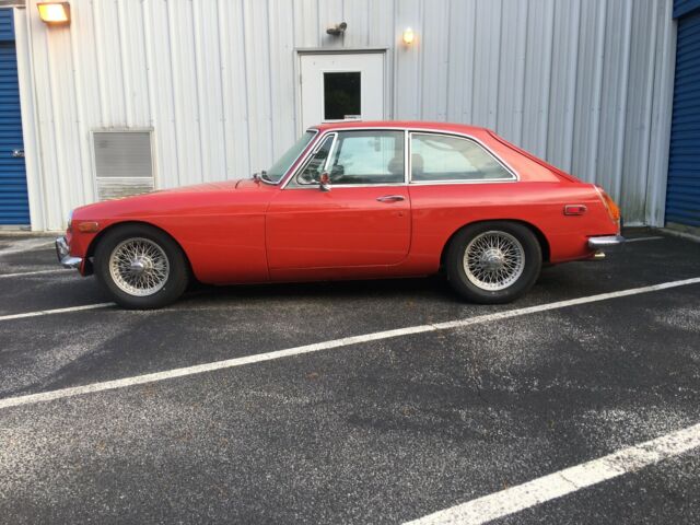 1974 Red MG MGB GT Coupe