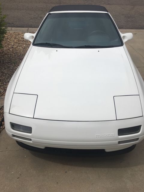 1990 White Mazda RX-7 Convertible