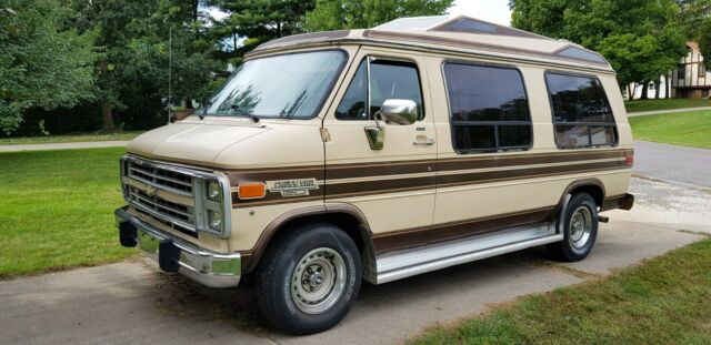 1987 beige Chevrolet G20 Van Conversion Van