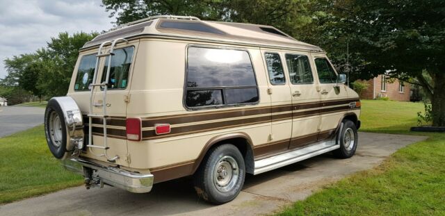 1987 beige Chevrolet G20 Van Conversion Van