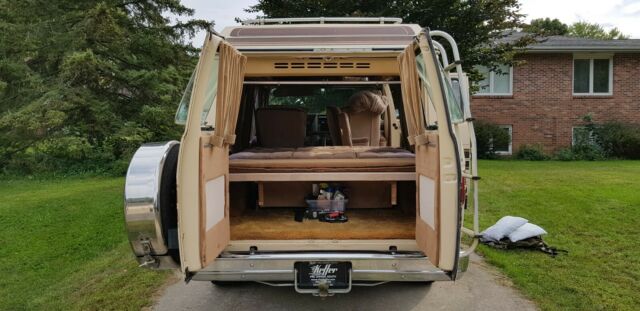 1987 beige Chevrolet G20 Van Conversion Van