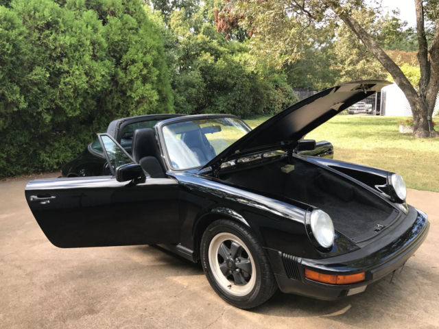 1987 Black Porsche 911 Convertible