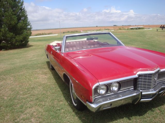 1972 Red Ford Galaxie Convertible