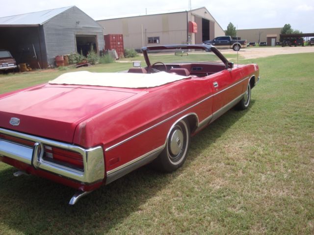 1972 Red Ford Galaxie Convertible