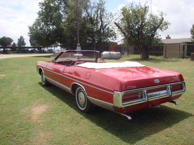 1972 Red Ford Galaxie Convertible