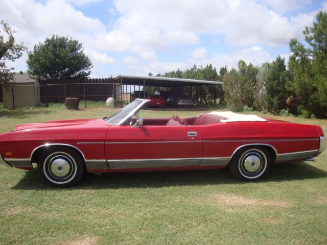 1972 Red Ford Galaxie Convertible