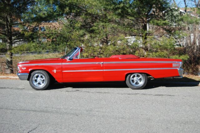 1963 Red Ford Galaxie Convertible