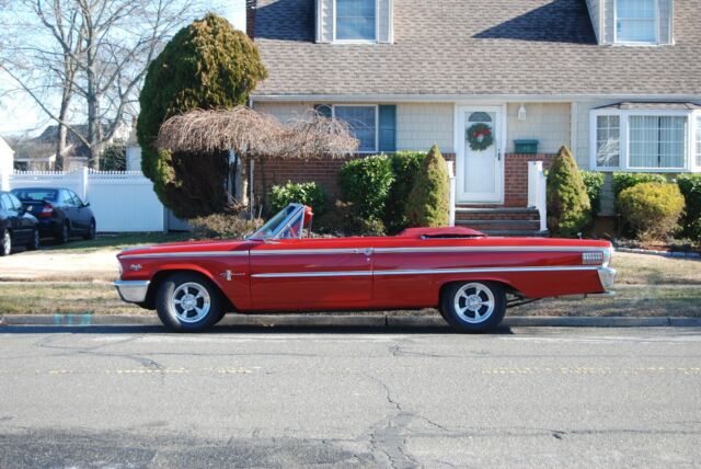 1963 Red Ford Galaxie Convertible