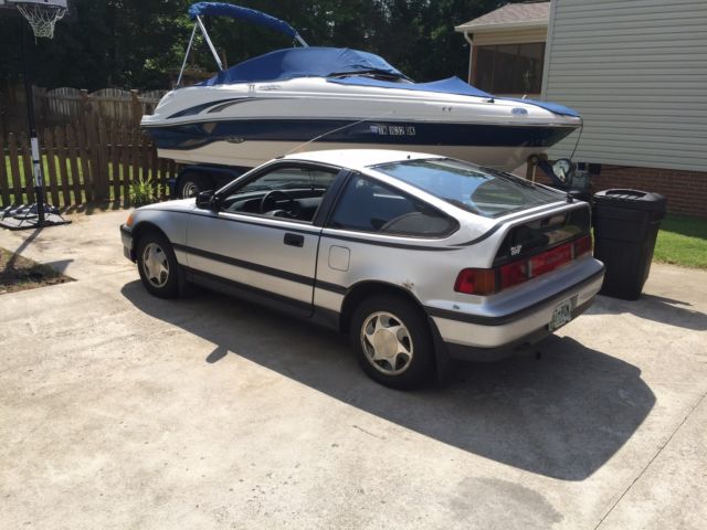1989 Silver Honda CRX Coupe