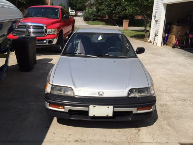 1989 Silver Honda CRX Coupe