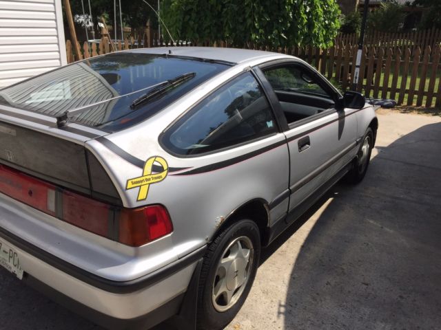 1989 Silver Honda CRX Coupe