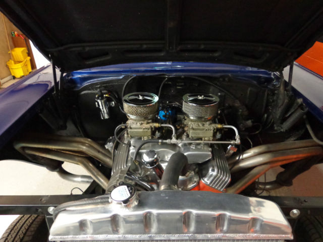 1957 Blue and White Chevrolet Bel Air/150/210