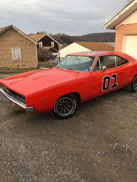 1968 Orange Dodge Charger Coupe